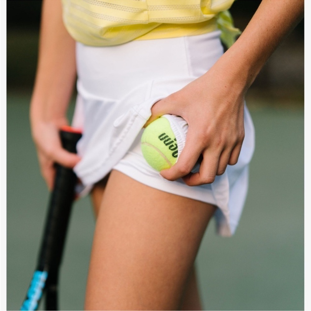 Zyia White Gand Slam Tennis Skirt Athletic Skort Pockets Stretch Size Large